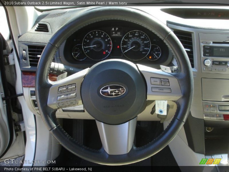 Satin White Pearl / Warm Ivory 2010 Subaru Outback 2.5i Limited Wagon