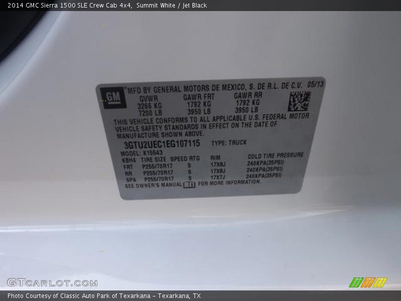 Summit White / Jet Black 2014 GMC Sierra 1500 SLE Crew Cab 4x4