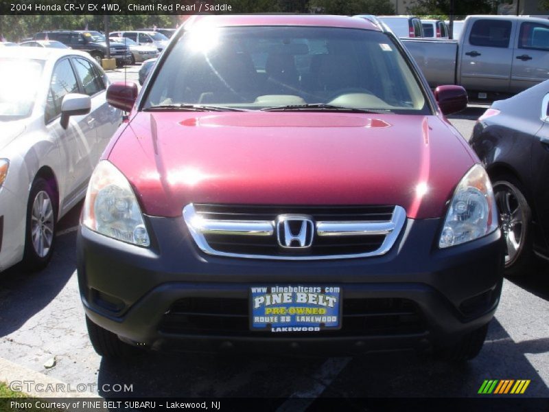 Chianti Red Pearl / Saddle 2004 Honda CR-V EX 4WD