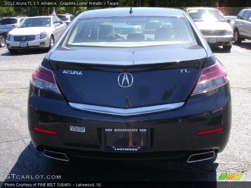Graphite Luster Metallic / Taupe 2012 Acura TL 3.5 Advance