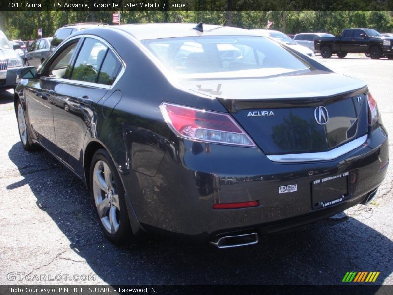 Graphite Luster Metallic / Taupe 2012 Acura TL 3.5 Advance