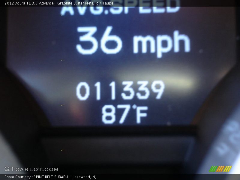 Graphite Luster Metallic / Taupe 2012 Acura TL 3.5 Advance