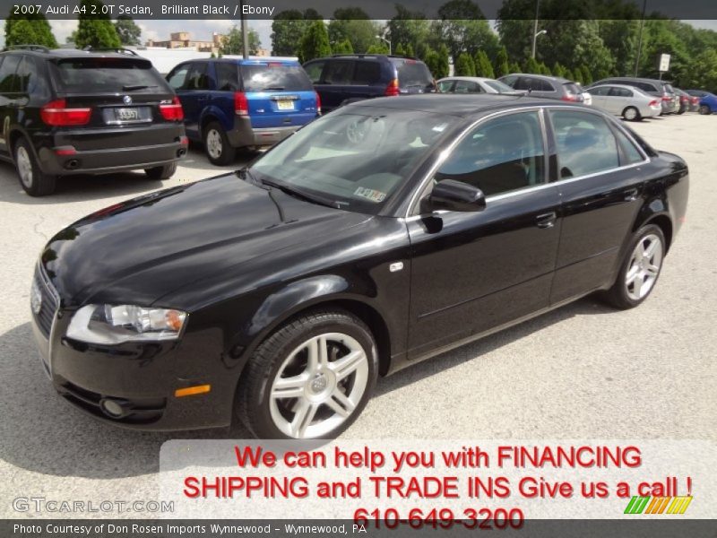 Brilliant Black / Ebony 2007 Audi A4 2.0T Sedan