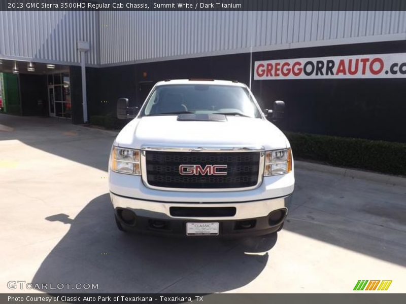 Summit White / Dark Titanium 2013 GMC Sierra 3500HD Regular Cab Chassis