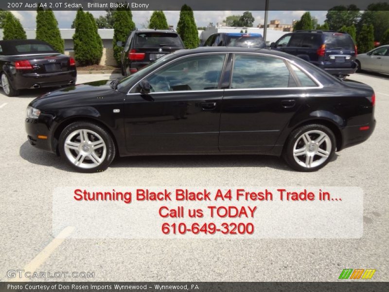 Brilliant Black / Ebony 2007 Audi A4 2.0T Sedan