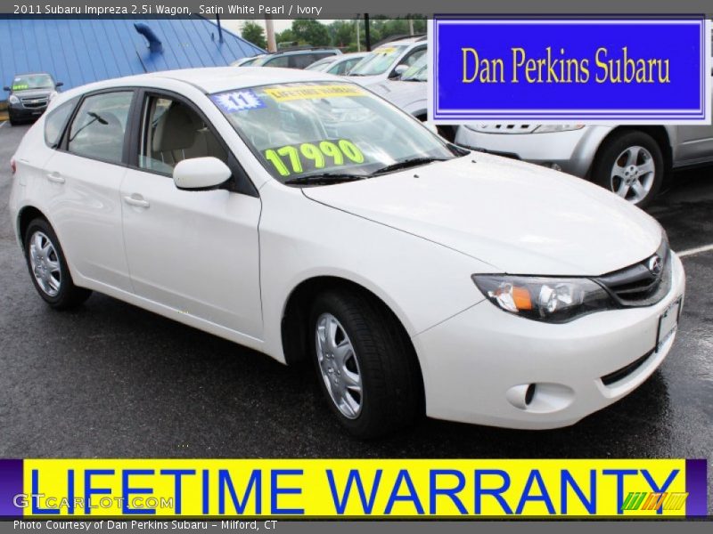 Satin White Pearl / Ivory 2011 Subaru Impreza 2.5i Wagon