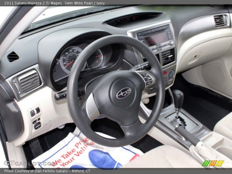 Satin White Pearl / Ivory 2011 Subaru Impreza 2.5i Wagon