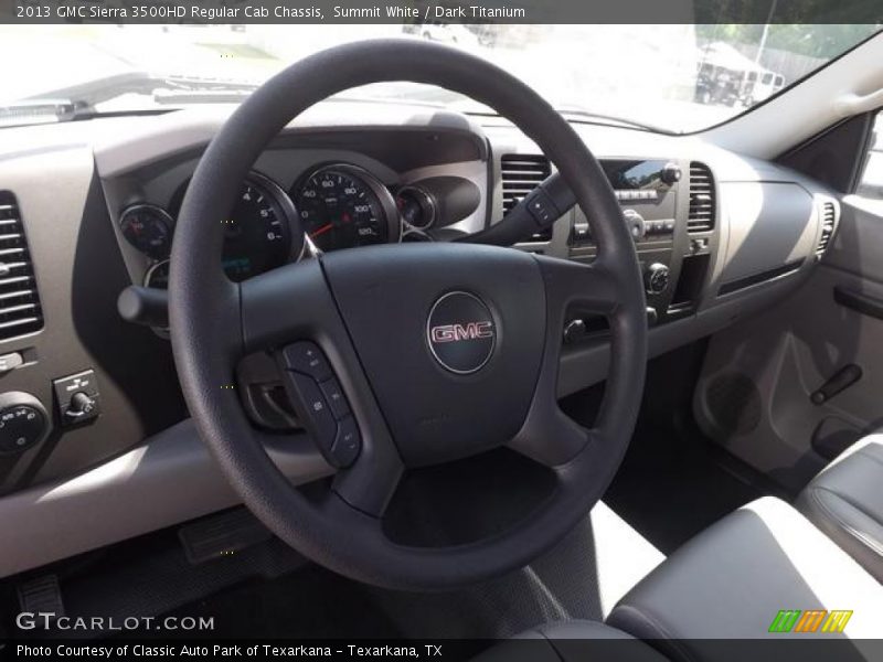Summit White / Dark Titanium 2013 GMC Sierra 3500HD Regular Cab Chassis