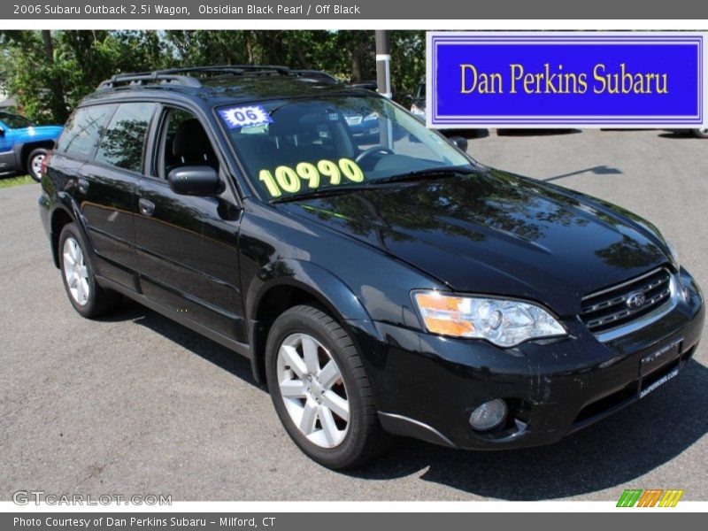 Obsidian Black Pearl / Off Black 2006 Subaru Outback 2.5i Wagon