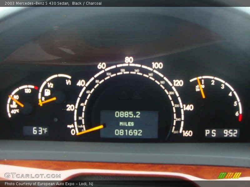 Black / Charcoal 2003 Mercedes-Benz S 430 Sedan