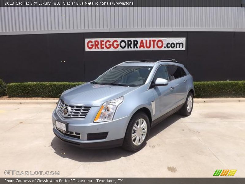 Glacier Blue Metallic / Shale/Brownstone 2013 Cadillac SRX Luxury FWD