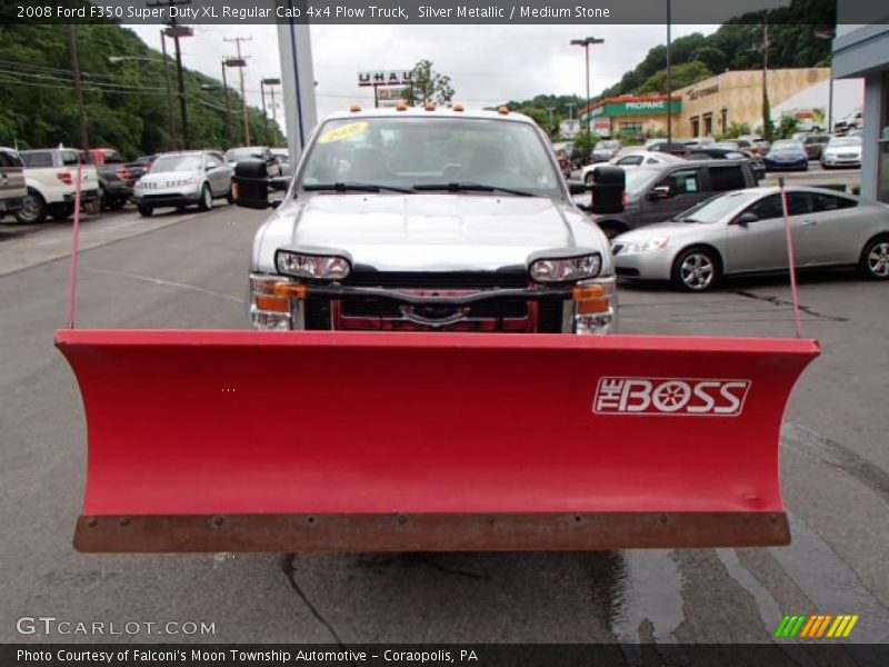Silver Metallic / Medium Stone 2008 Ford F350 Super Duty XL Regular Cab 4x4 Plow Truck
