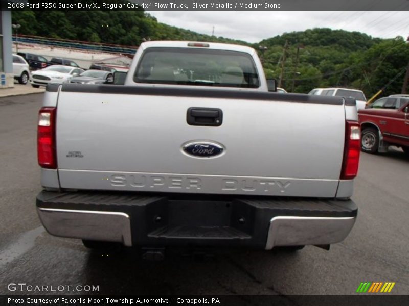 Silver Metallic / Medium Stone 2008 Ford F350 Super Duty XL Regular Cab 4x4 Plow Truck