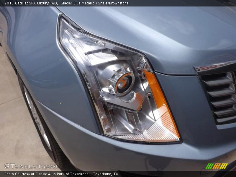 Glacier Blue Metallic / Shale/Brownstone 2013 Cadillac SRX Luxury FWD