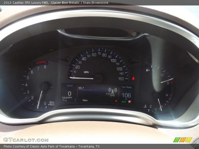 Glacier Blue Metallic / Shale/Brownstone 2013 Cadillac SRX Luxury FWD