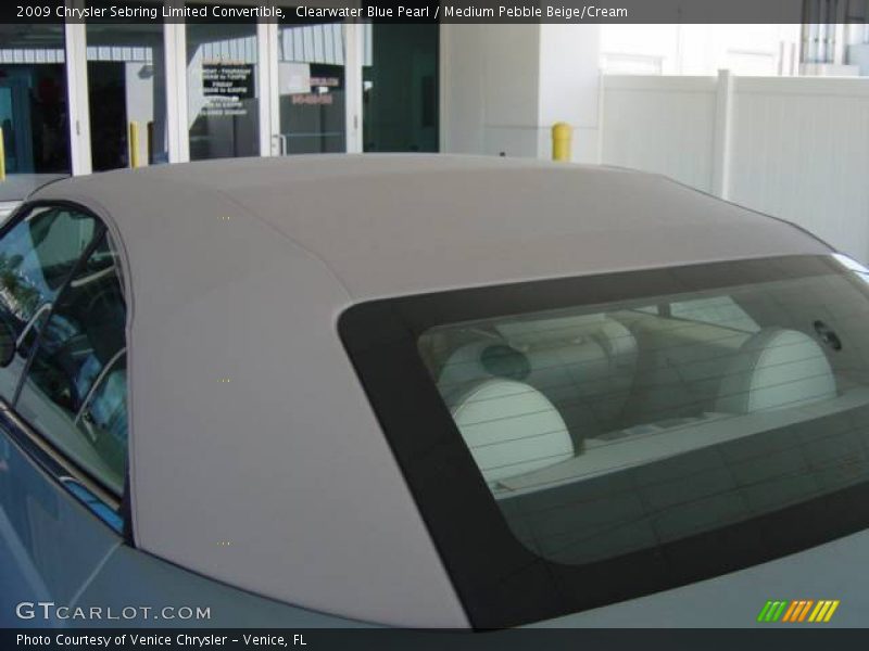 Clearwater Blue Pearl / Medium Pebble Beige/Cream 2009 Chrysler Sebring Limited Convertible
