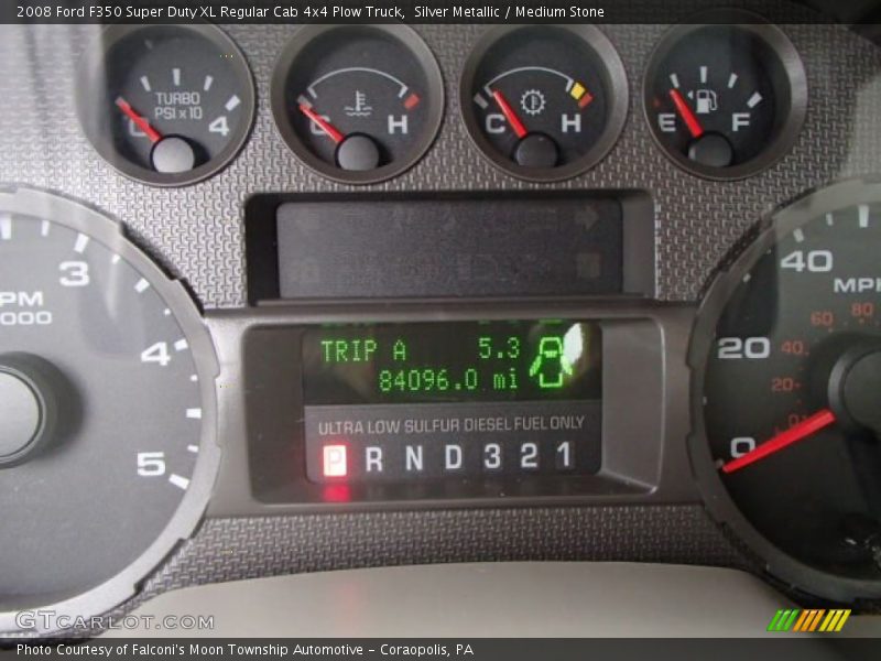 Silver Metallic / Medium Stone 2008 Ford F350 Super Duty XL Regular Cab 4x4 Plow Truck