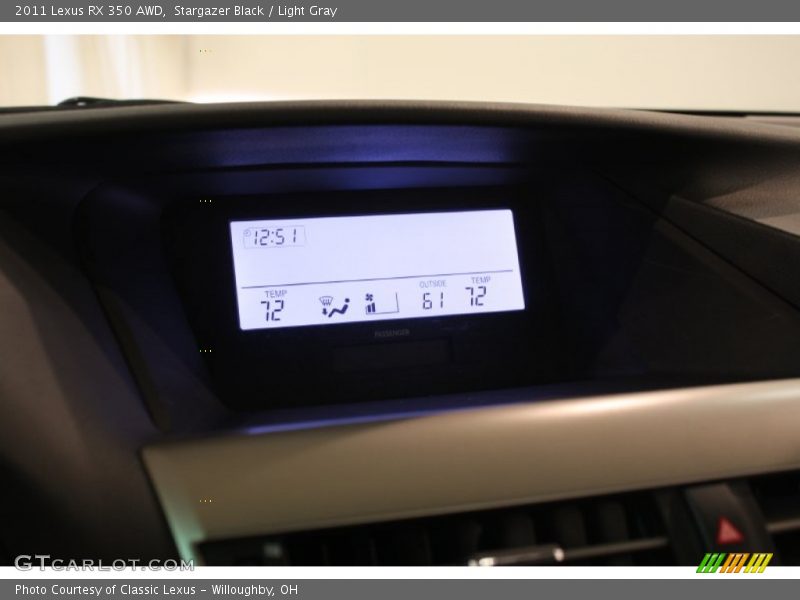 Stargazer Black / Light Gray 2011 Lexus RX 350 AWD