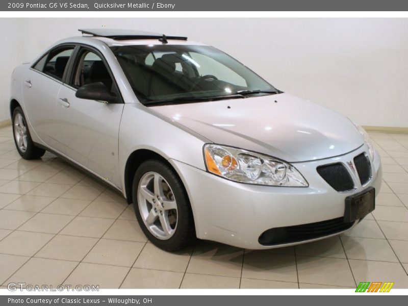 Quicksilver Metallic / Ebony 2009 Pontiac G6 V6 Sedan