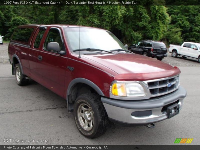 Dark Toreador Red Metallic / Medium Prairie Tan 1997 Ford F150 XLT Extended Cab 4x4