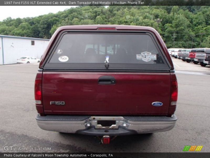 Dark Toreador Red Metallic / Medium Prairie Tan 1997 Ford F150 XLT Extended Cab 4x4
