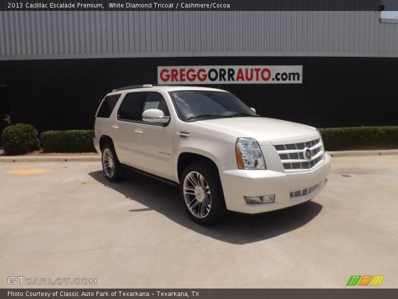 White Diamond Tricoat / Cashmere/Cocoa 2013 Cadillac Escalade Premium