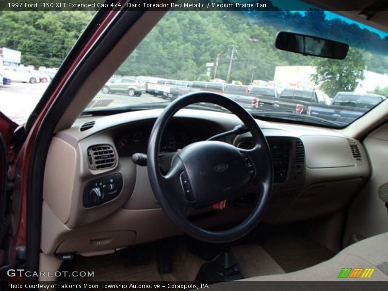 Dark Toreador Red Metallic / Medium Prairie Tan 1997 Ford F150 XLT Extended Cab 4x4