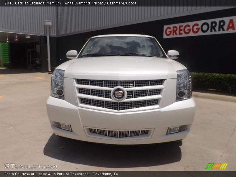 White Diamond Tricoat / Cashmere/Cocoa 2013 Cadillac Escalade Premium