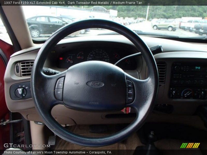 Dark Toreador Red Metallic / Medium Prairie Tan 1997 Ford F150 XLT Extended Cab 4x4