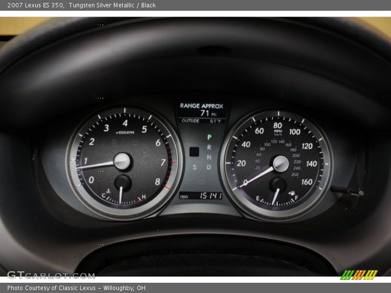 Tungsten Silver Metallic / Black 2007 Lexus ES 350