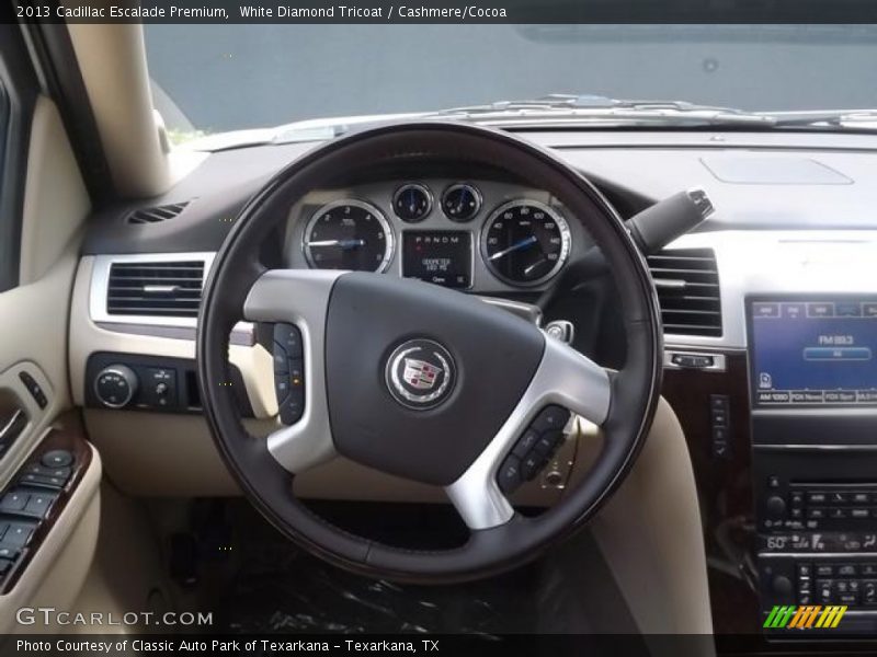 White Diamond Tricoat / Cashmere/Cocoa 2013 Cadillac Escalade Premium