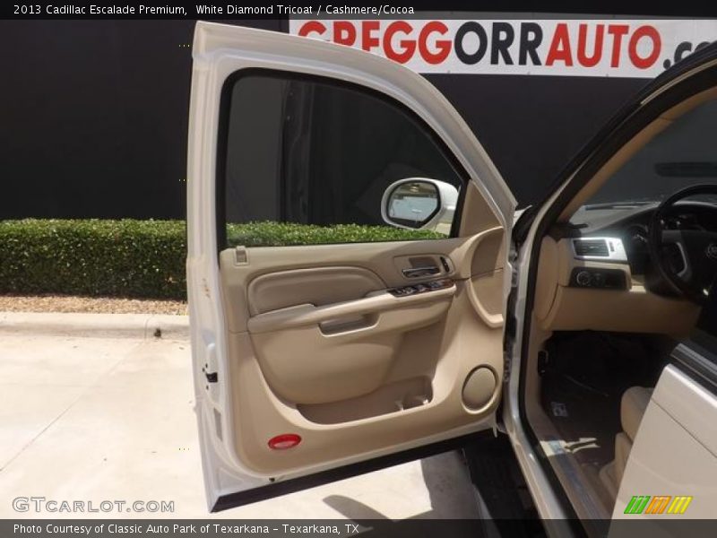 White Diamond Tricoat / Cashmere/Cocoa 2013 Cadillac Escalade Premium
