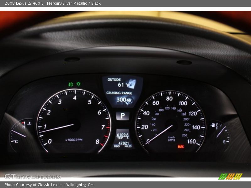 Mercury Silver Metallic / Black 2008 Lexus LS 460 L