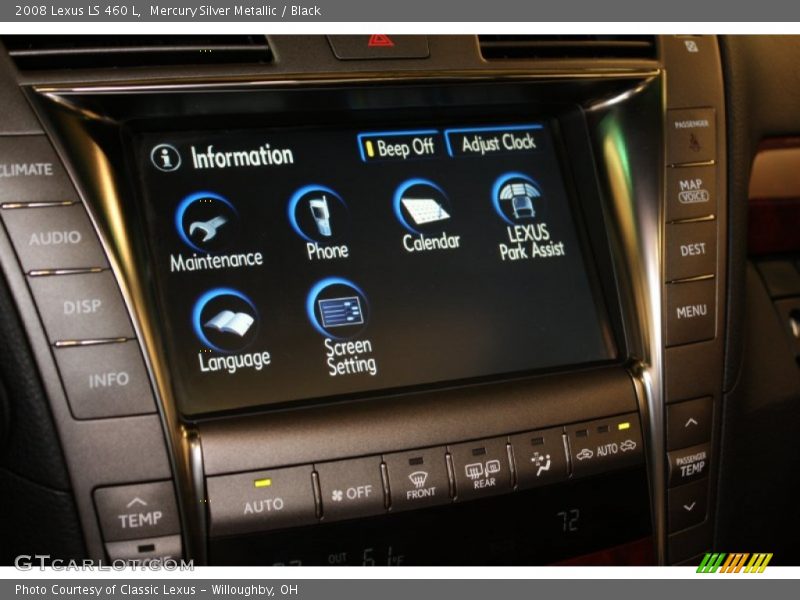 Mercury Silver Metallic / Black 2008 Lexus LS 460 L