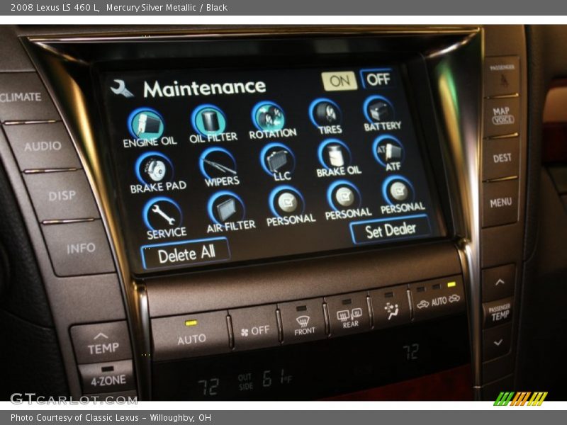 Mercury Silver Metallic / Black 2008 Lexus LS 460 L