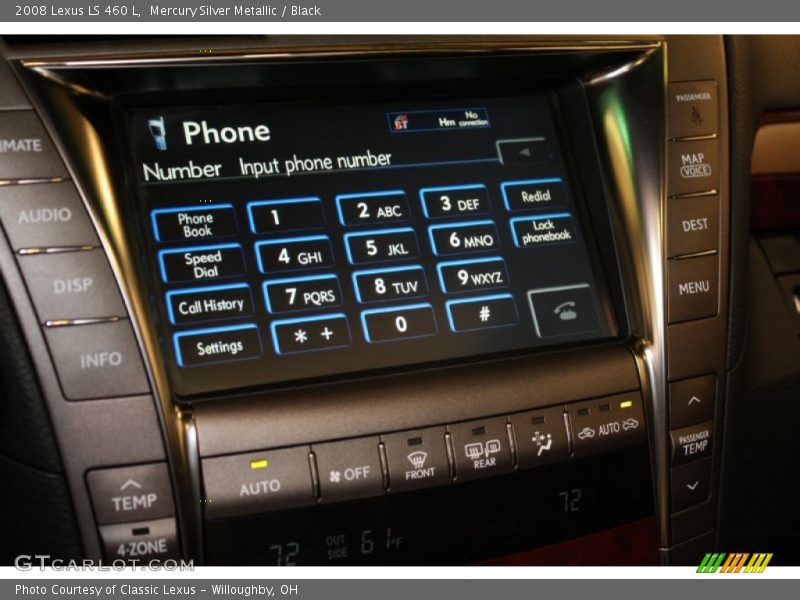Mercury Silver Metallic / Black 2008 Lexus LS 460 L