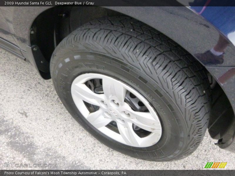 Deepwater Blue / Gray 2009 Hyundai Santa Fe GLS