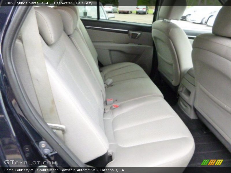 Deepwater Blue / Gray 2009 Hyundai Santa Fe GLS