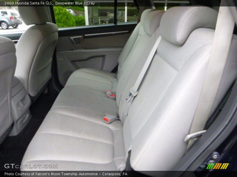 Deepwater Blue / Gray 2009 Hyundai Santa Fe GLS