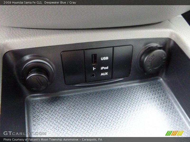 Deepwater Blue / Gray 2009 Hyundai Santa Fe GLS
