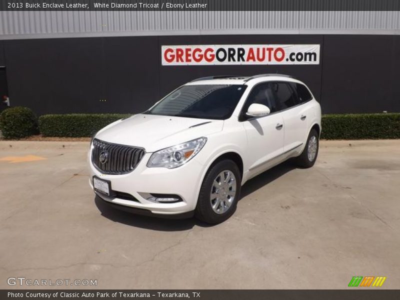 White Diamond Tricoat / Ebony Leather 2013 Buick Enclave Leather
