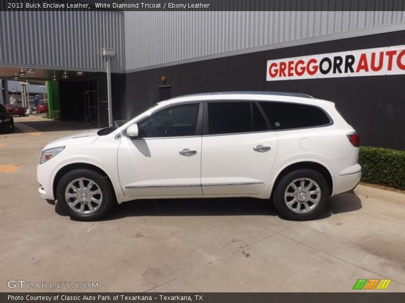White Diamond Tricoat / Ebony Leather 2013 Buick Enclave Leather