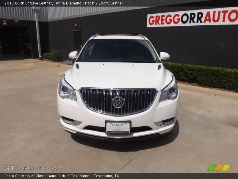 White Diamond Tricoat / Ebony Leather 2013 Buick Enclave Leather