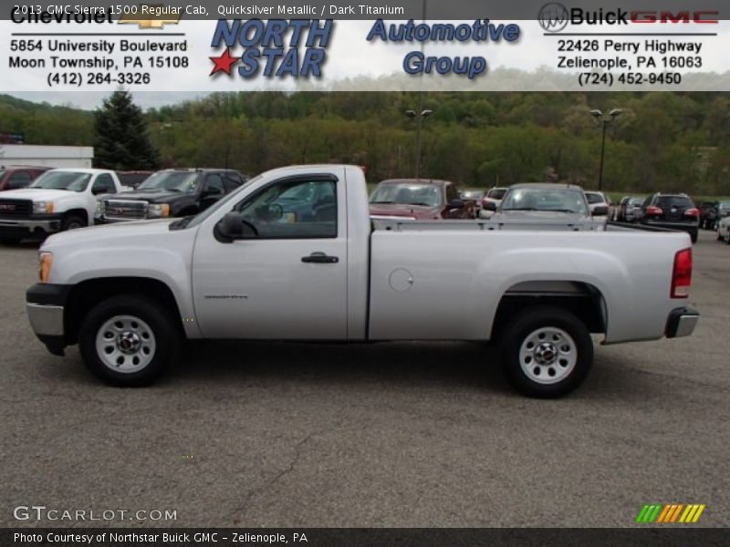 Quicksilver Metallic / Dark Titanium 2013 GMC Sierra 1500 Regular Cab