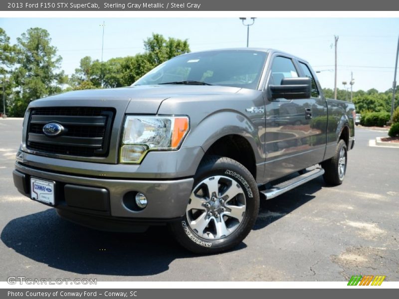 Sterling Gray Metallic / Steel Gray 2013 Ford F150 STX SuperCab