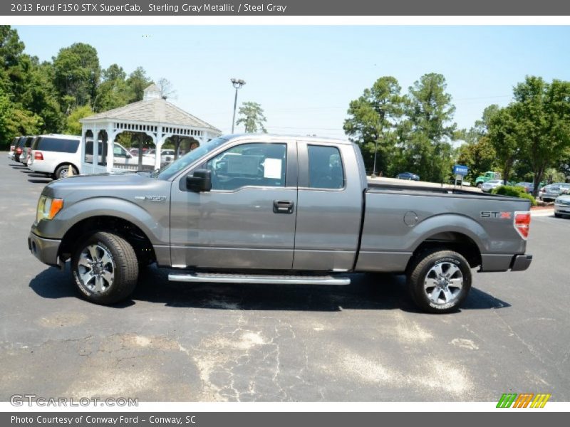 Sterling Gray Metallic / Steel Gray 2013 Ford F150 STX SuperCab