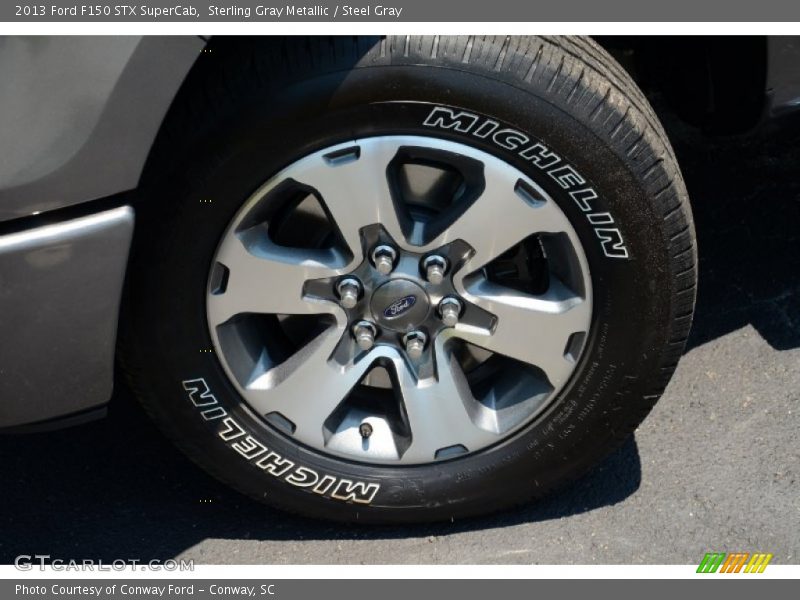 Sterling Gray Metallic / Steel Gray 2013 Ford F150 STX SuperCab