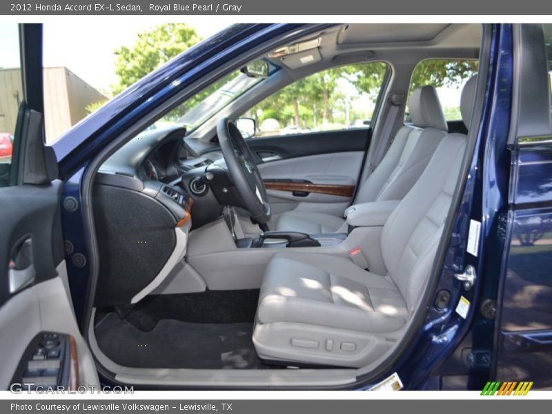 Royal Blue Pearl / Gray 2012 Honda Accord EX-L Sedan