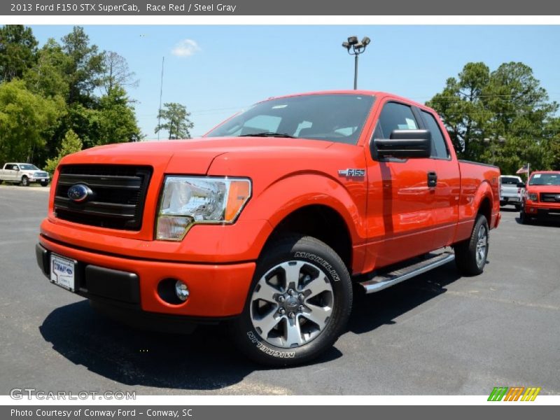 Race Red / Steel Gray 2013 Ford F150 STX SuperCab