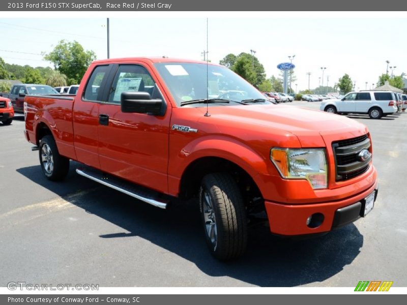 Race Red / Steel Gray 2013 Ford F150 STX SuperCab